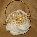 C7079-Cesta para alianças organza 